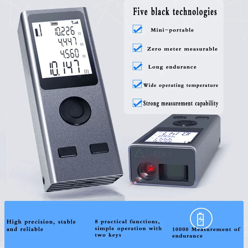 Mini Laser Rangefinder Digital Tape Measure Laser Ruler