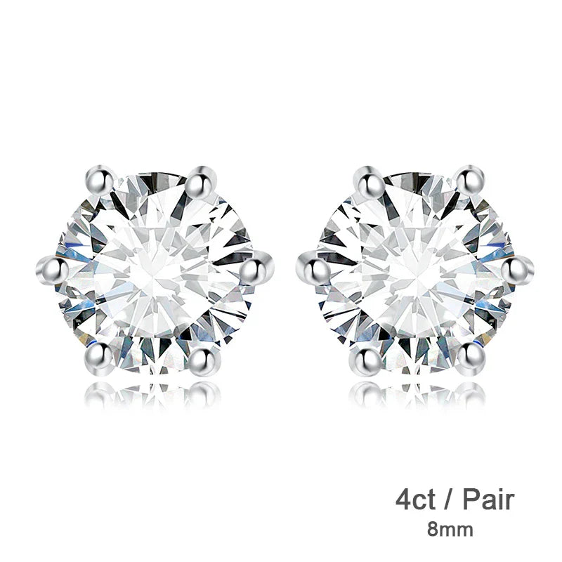 JewelryPalace Moissanite D Color Total 0.6ct 1ct 2ct