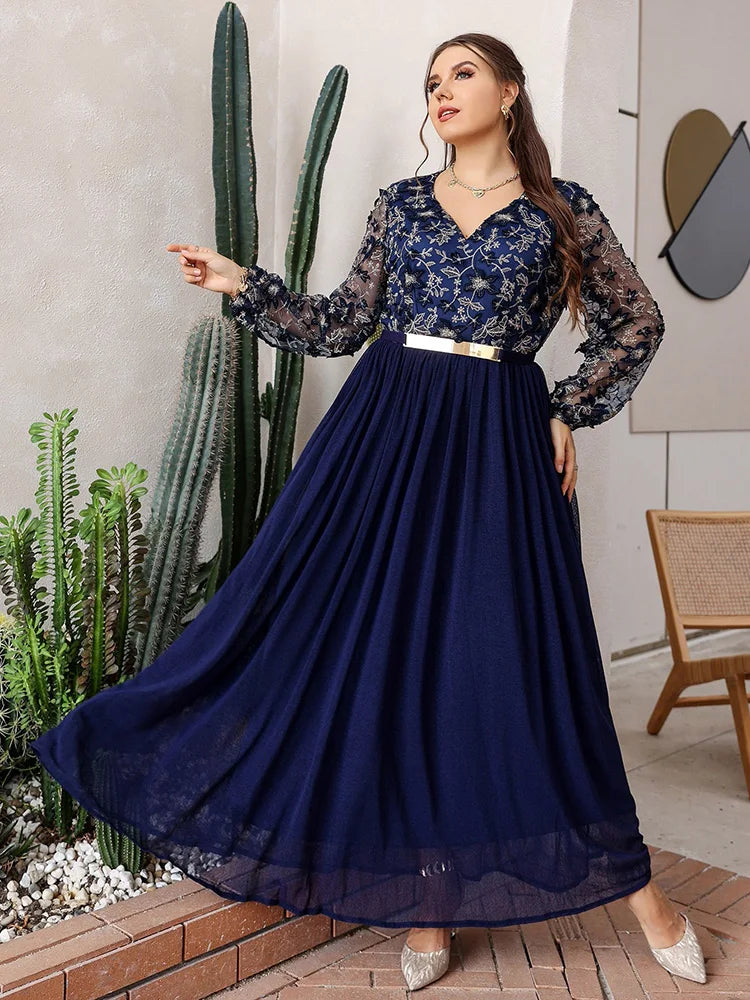 Women Plus Size Maxi Dresses 2023 New Autumn