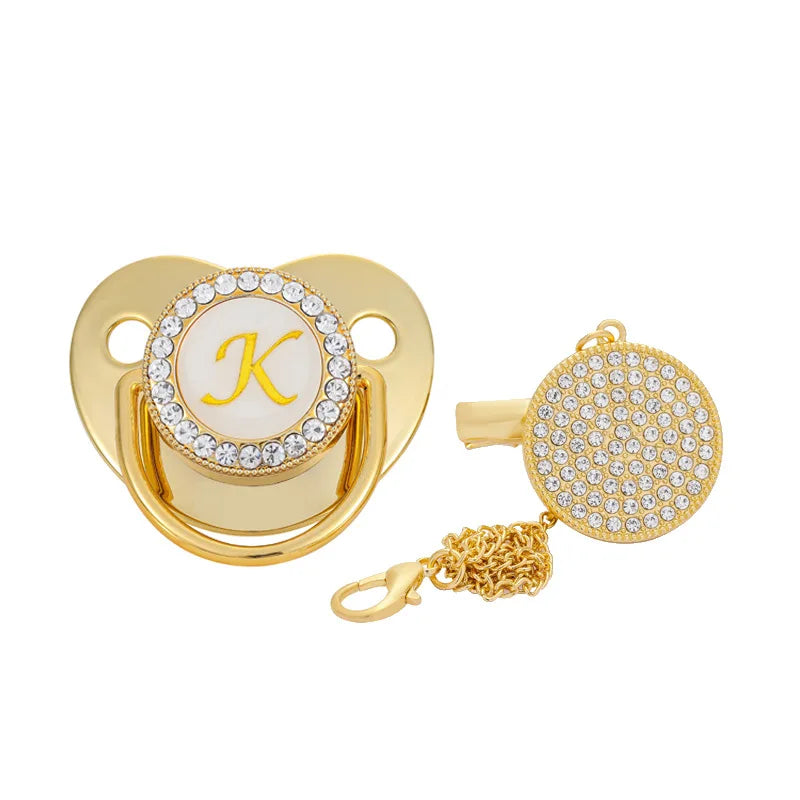 2023New Gold Diamond Baby Pacifier With With Dust