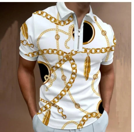 Summer new men's casual short-sleeved Polo shirt office