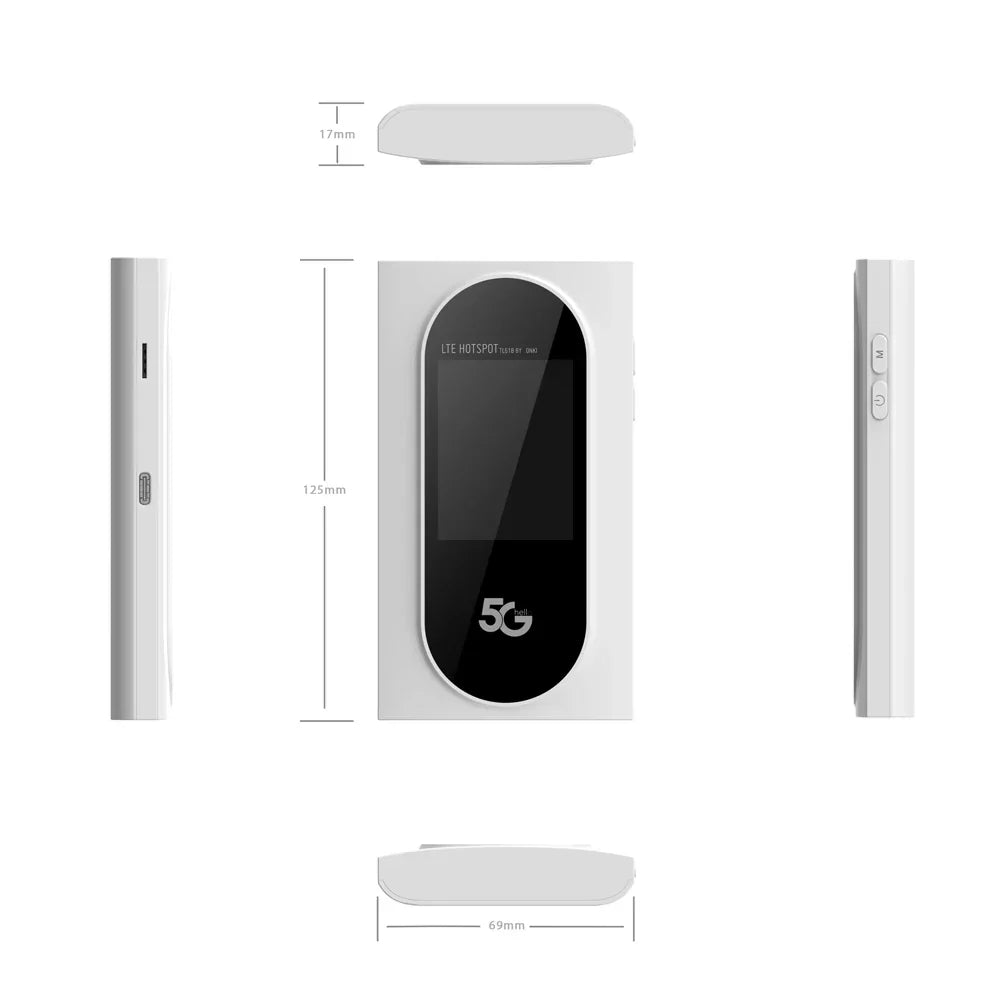 CHANEVE 5G MiFi With SIM Card Slot Mobile