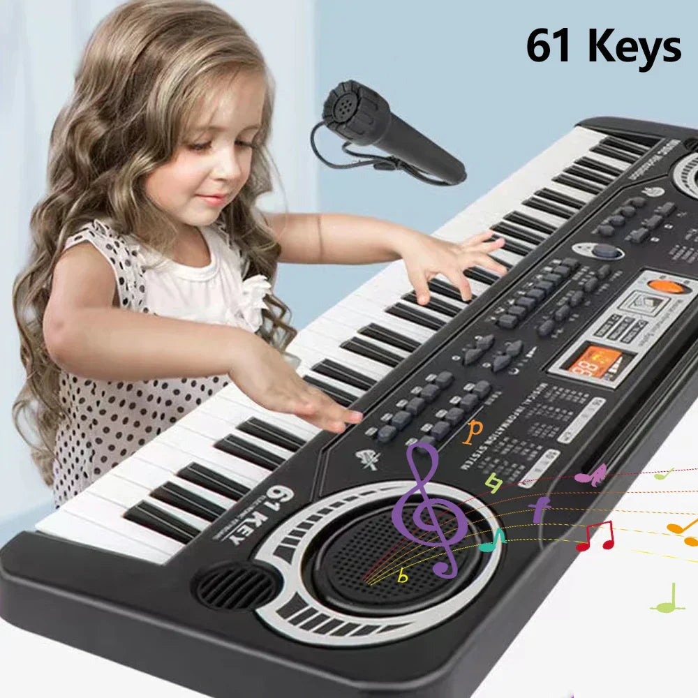 Kids Electronic Piano Keyboard Portable 61 Keys Organ