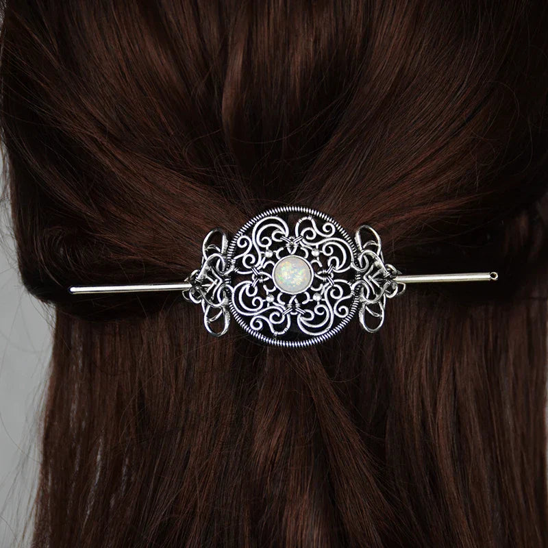 Witch Woodland Goddess Crescent Moon Dragonfly Hairstick Fairy
