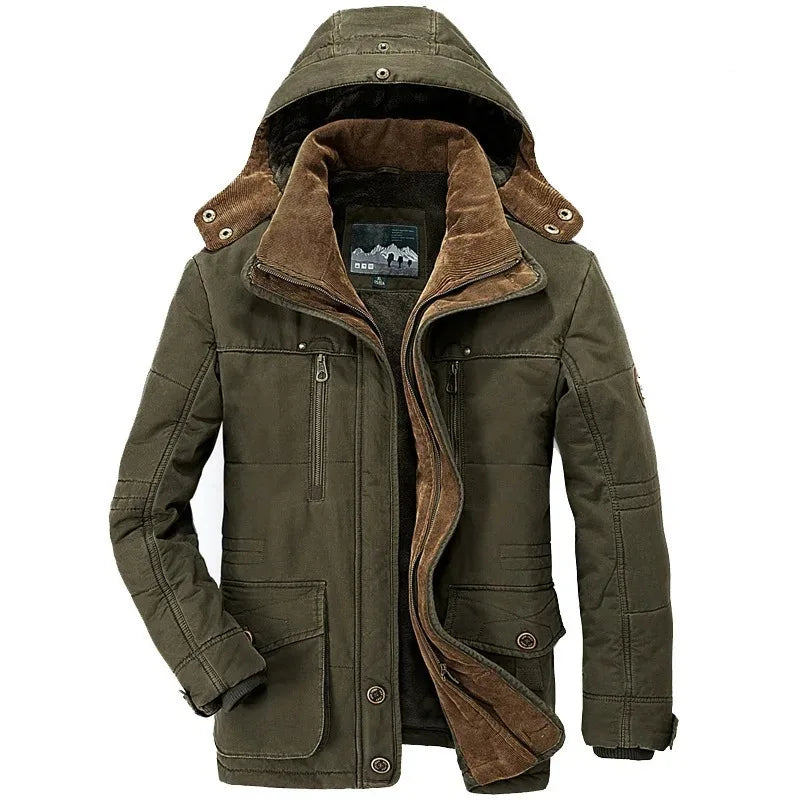 Men Long Winter Coats Down Jackets Hooded Casual
