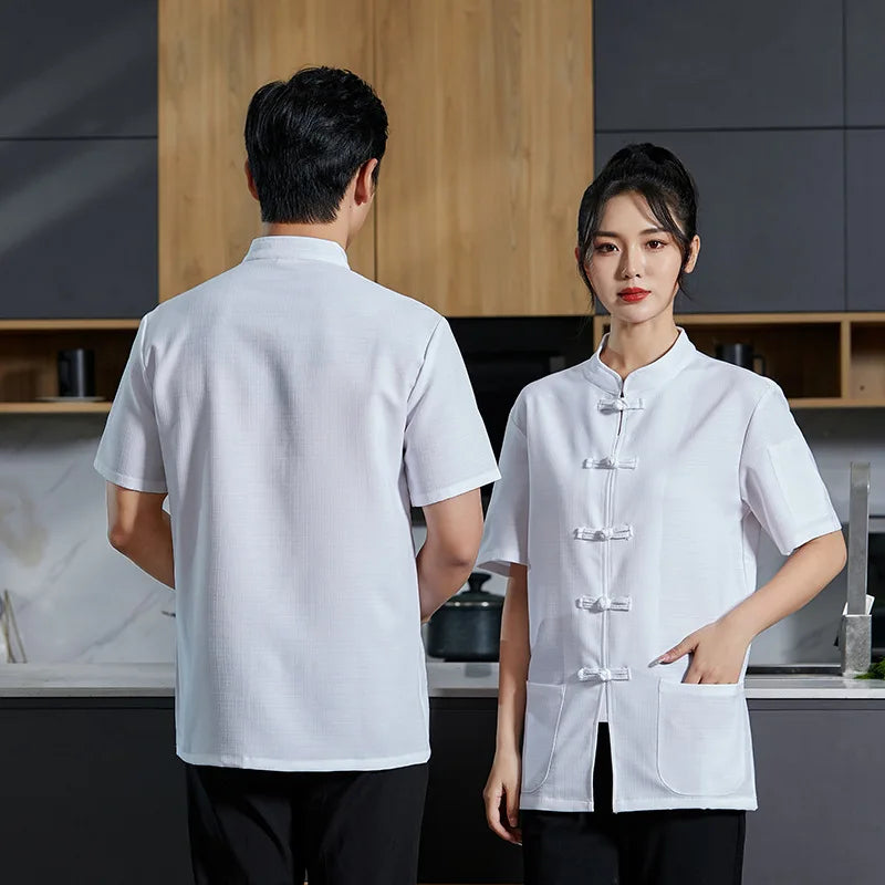 Overalls Chef Uniform Mens Kitchen Half Restaurant Catering