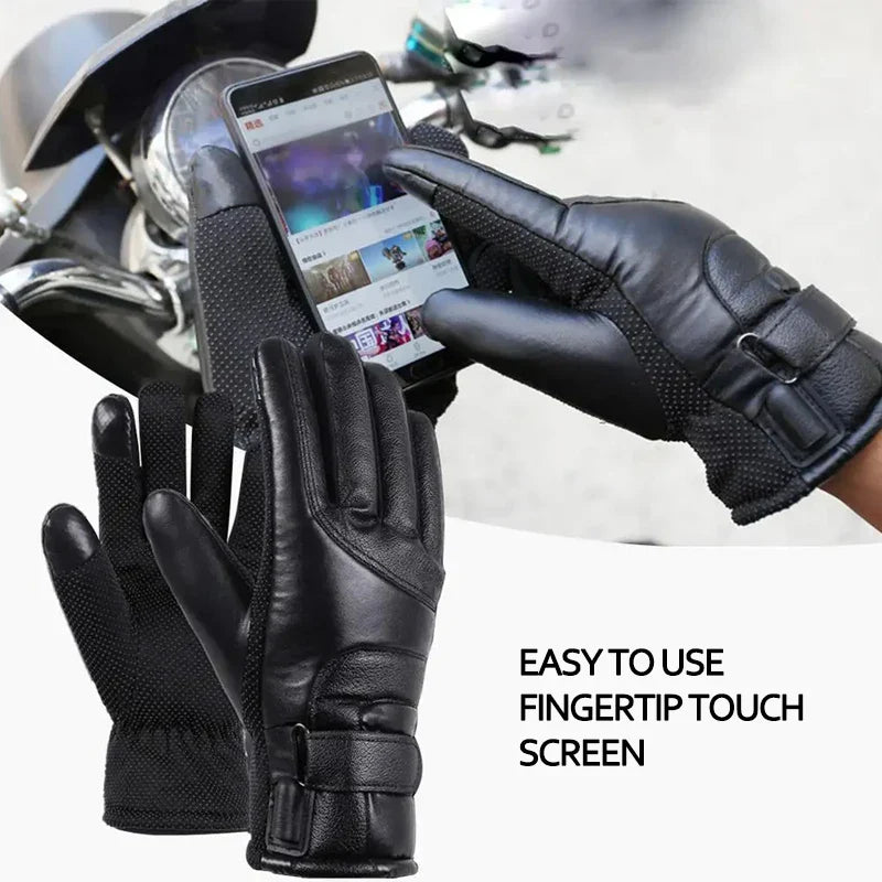 1 Pair USB Heated Motorcycle Gloves - Waterproof, Windproof, Touch Screen