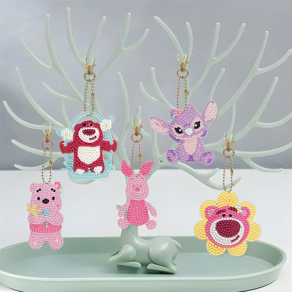 Disney animal key DIY Diamond Painting Keychain Embroidery