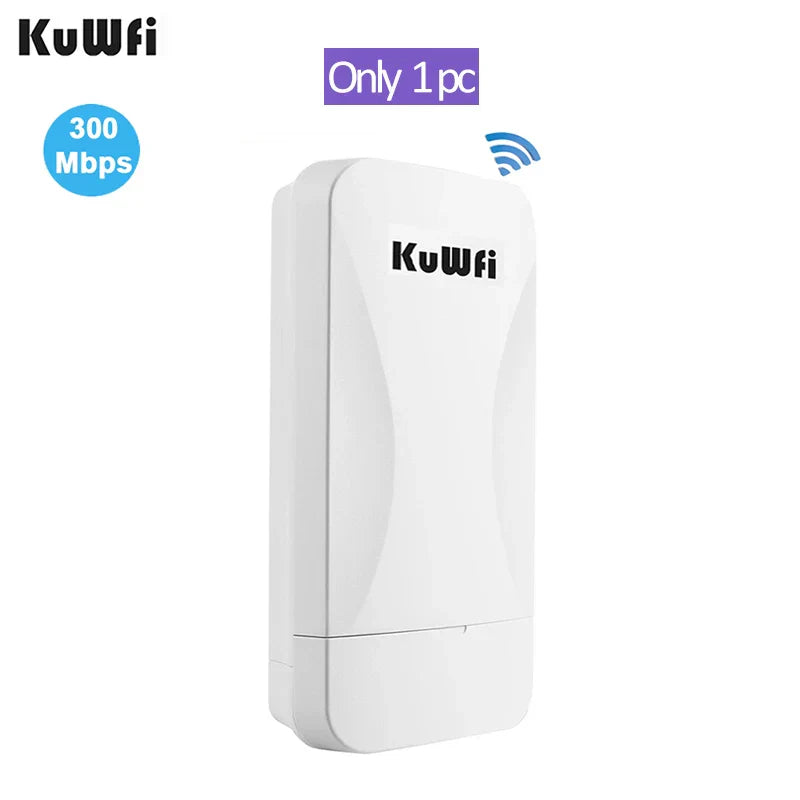 KuWfi 300Mbps Outdoor Wireless Bridge 2.4G Wi-fi Signal