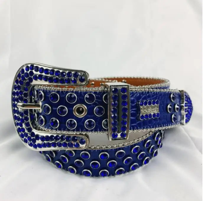 2024 Luxury Strap Men Women Rhinestones Belt Western
