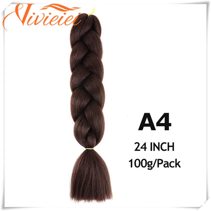 6 Pcs 24" Jumbo Synthetic Braids Hair Extensions