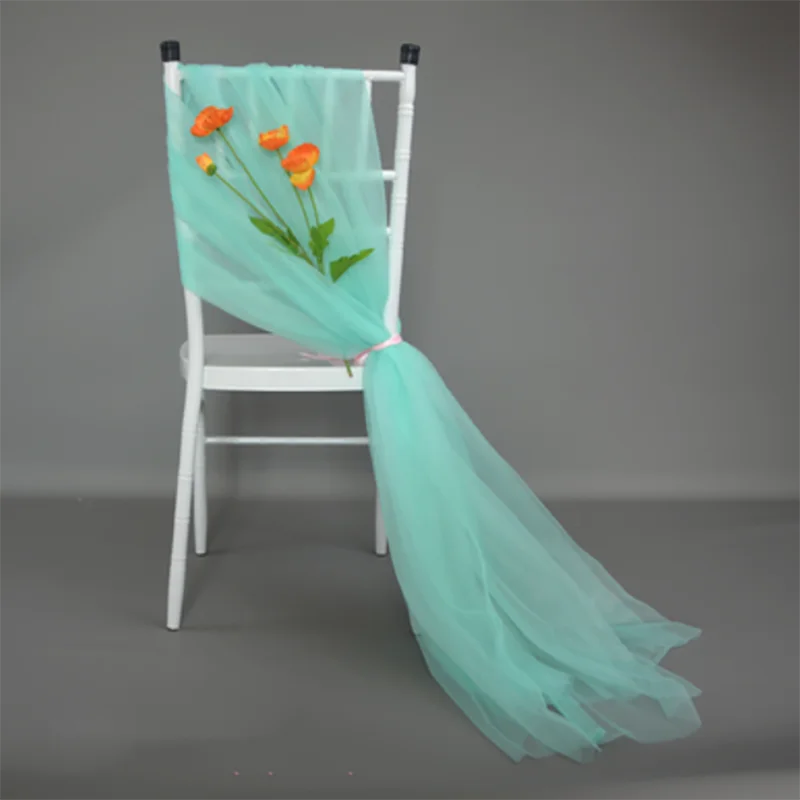 50pcs Soft Yarn Chair Sashes Chair Bows Wedding