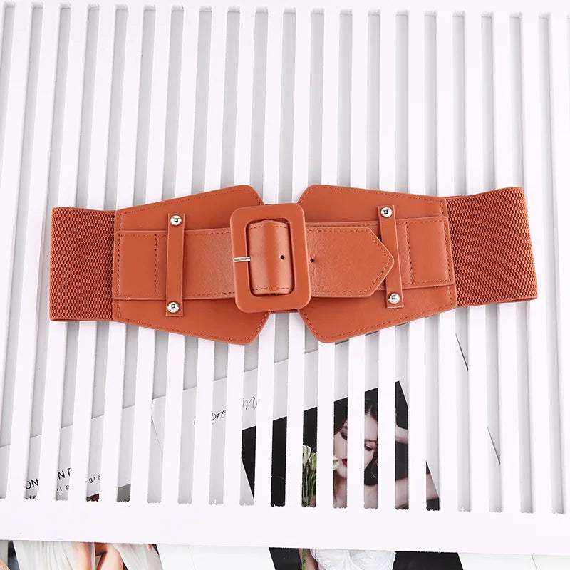 Wide Elastic Corset Belt Ladies Dress Suit Stretch