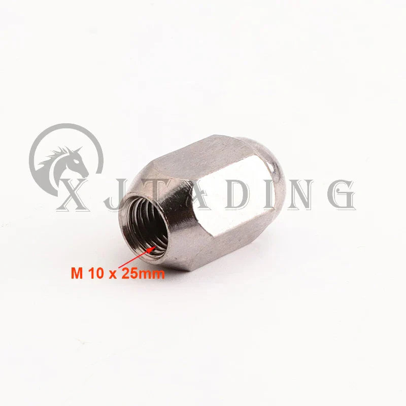 M10X1.25 Chrome Wheel Hub Nut Fit For ATV