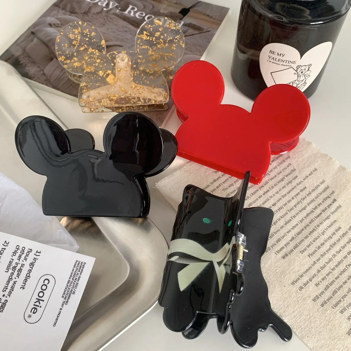 Muweordy Cartoon Mickey Acetate Hair Claw for Women
