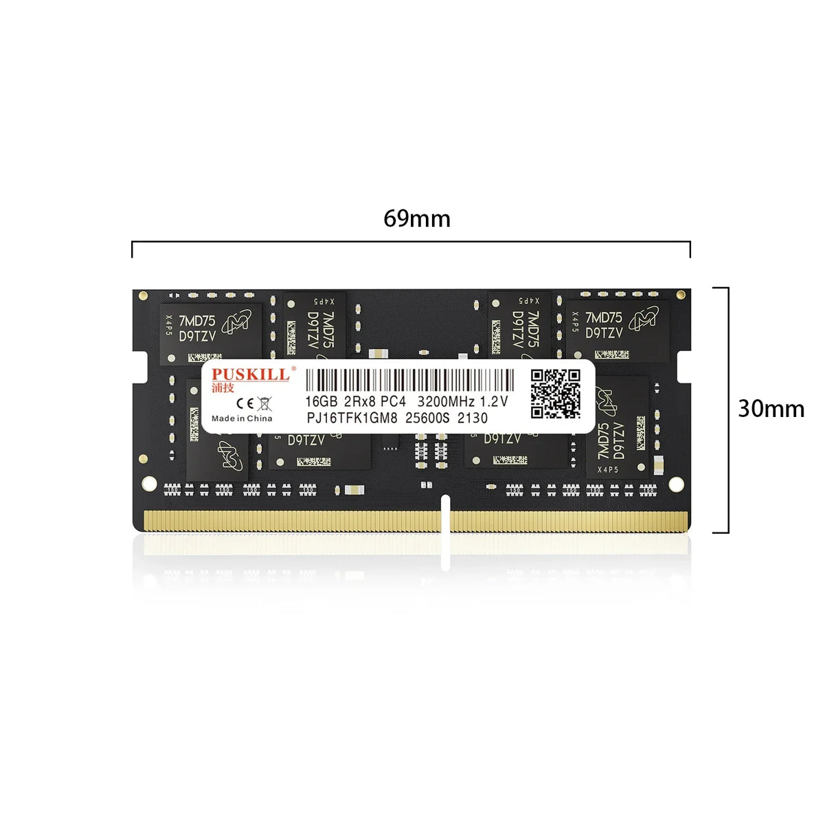 2PCS PUSKILL Memoria Ram DDR4 16GB 8GB 4GB