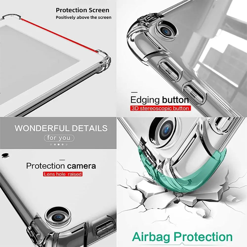 with Pen Slot Tablet Case TPU Transparent E-book