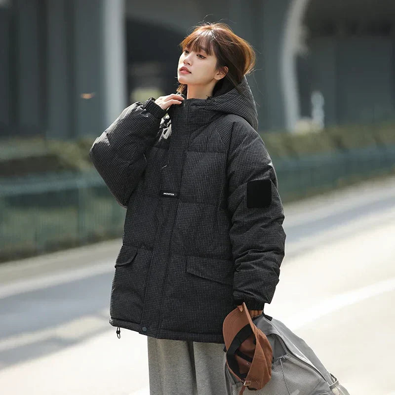 2023Winter High Quality Down Jacket Men Hooded Zip-Up