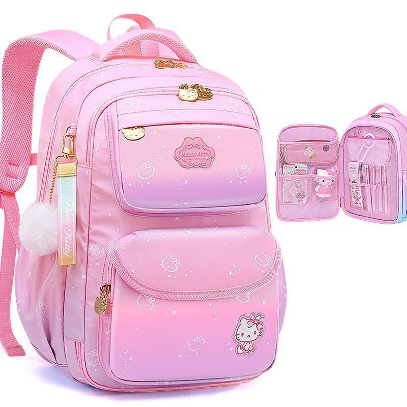 Sanrioed Hello kitty Schoolbag Cartoon Strawberry Kitty Cat