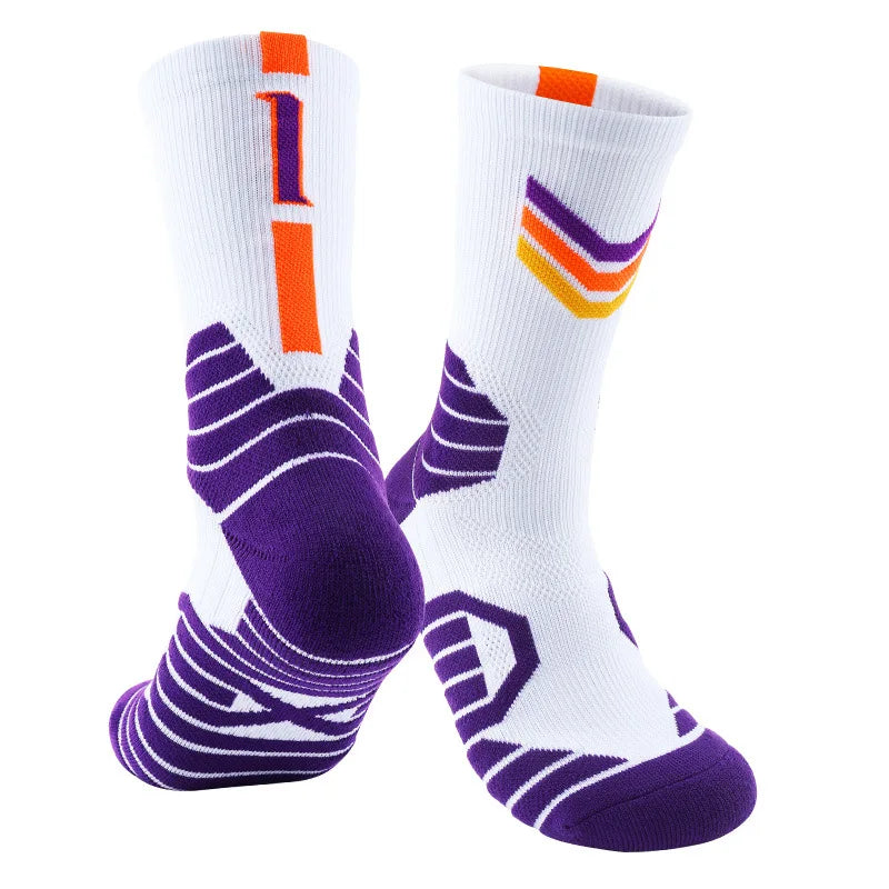 5 Pairs Men's Athletic Crew Socks Performance