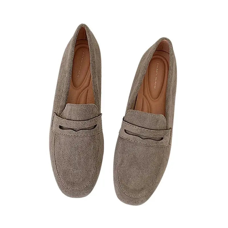 Casual Slip on Penny Shoes for Women Suede