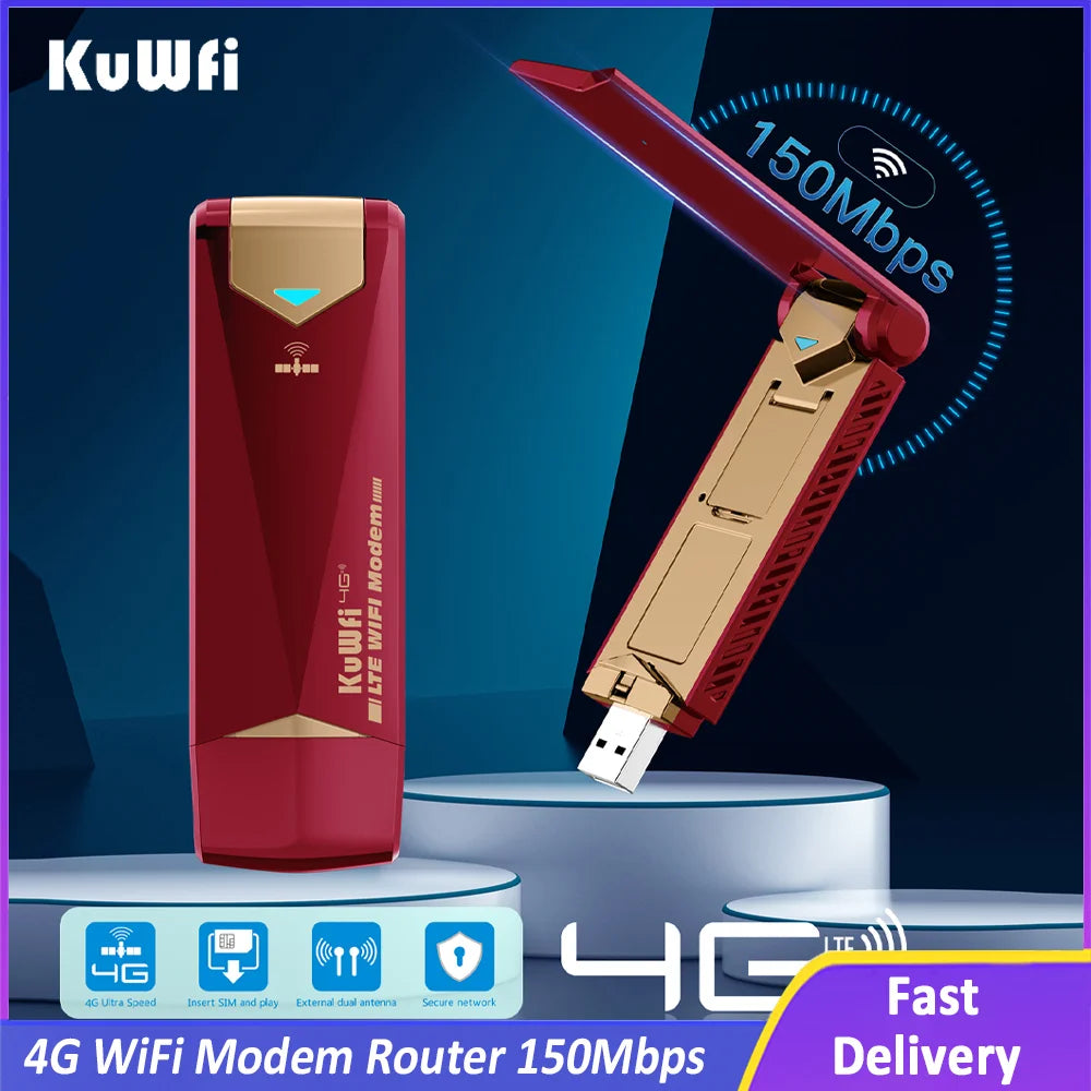 KuWFi 4G WiFi Modem Router 150Mbps USB Dongle
