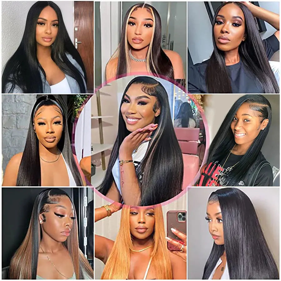 13x4 Lace Front Human Hair Wigs Brazilian Bone