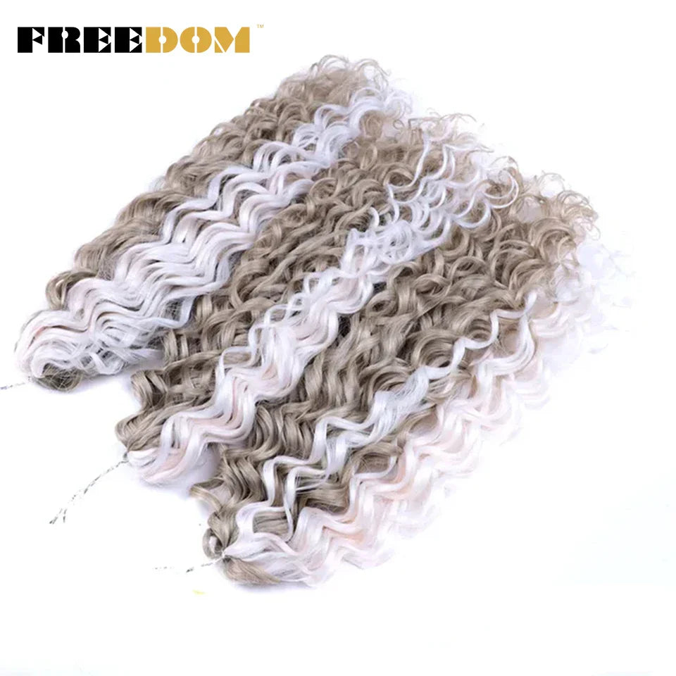 FREEDOM Synthetic Deep Wavy Twist Crochet Hair Afro
