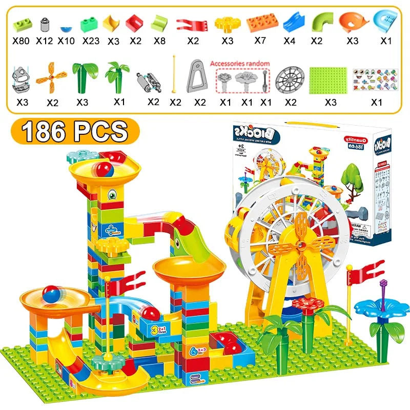 Big Size Blocks Marble Race Run Particle Scenes