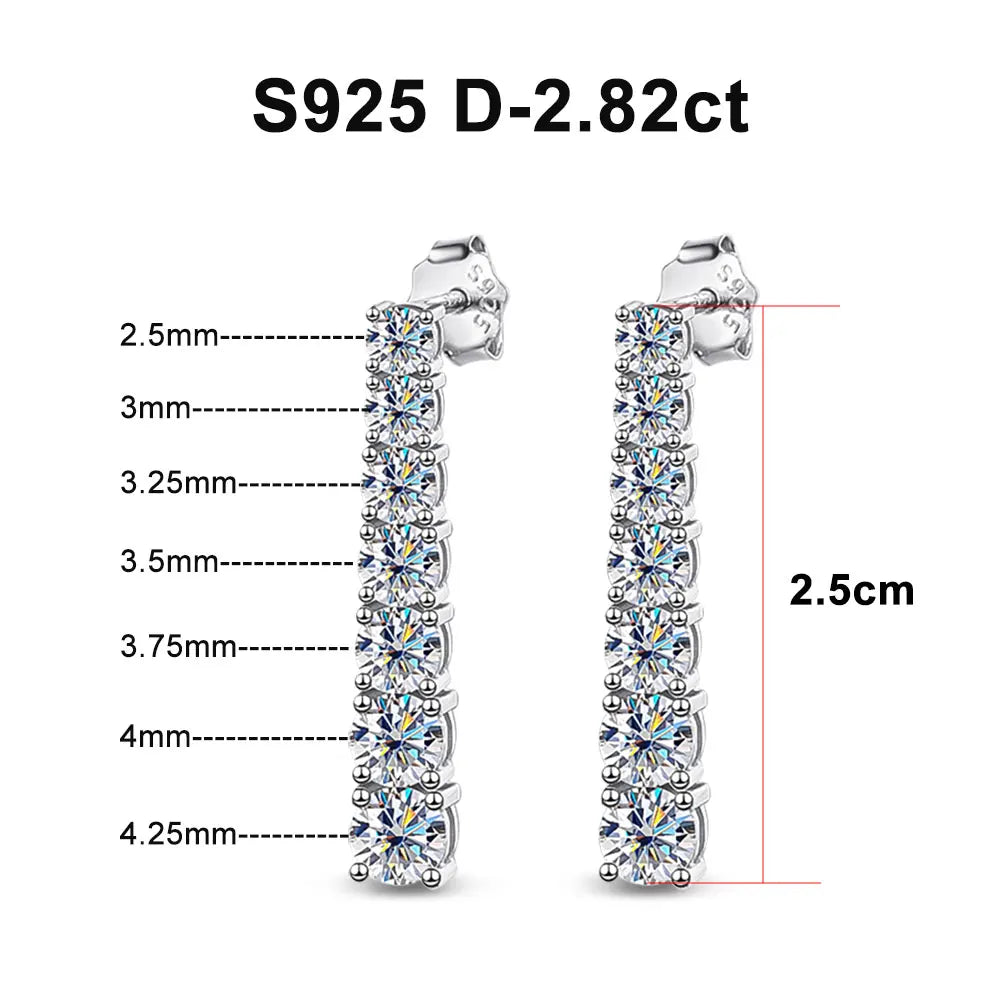 KNOBSPIN D VVS1 Moissanite Pandent Earrings for Woman