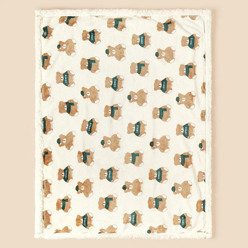 Winter Baby Blanket Fleece Warm Quilt Newborn Bedding
