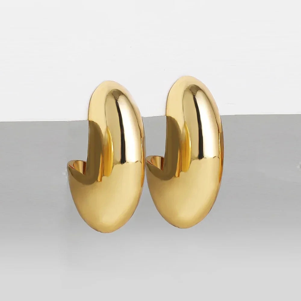 Waterdrop Chunky Hoop Earrings Dupes for Women Lightweight