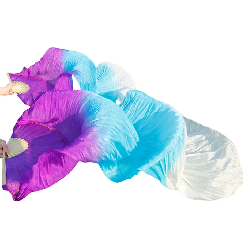 Belly Dance Fan 100% Real Silk Veils 1pc
