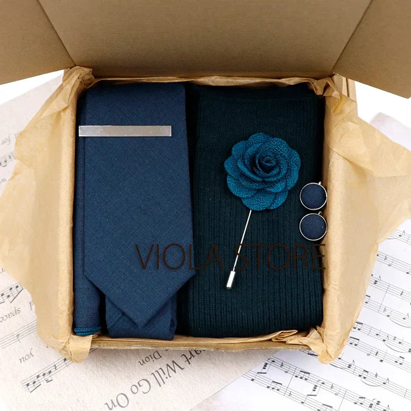 Viola Design 5PCS Gift Box Solid Cotton Sock