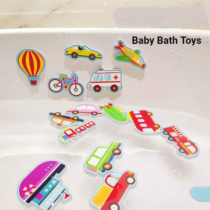 Children Bathroom Stickers Toys Baby Cognitive Soft EVA