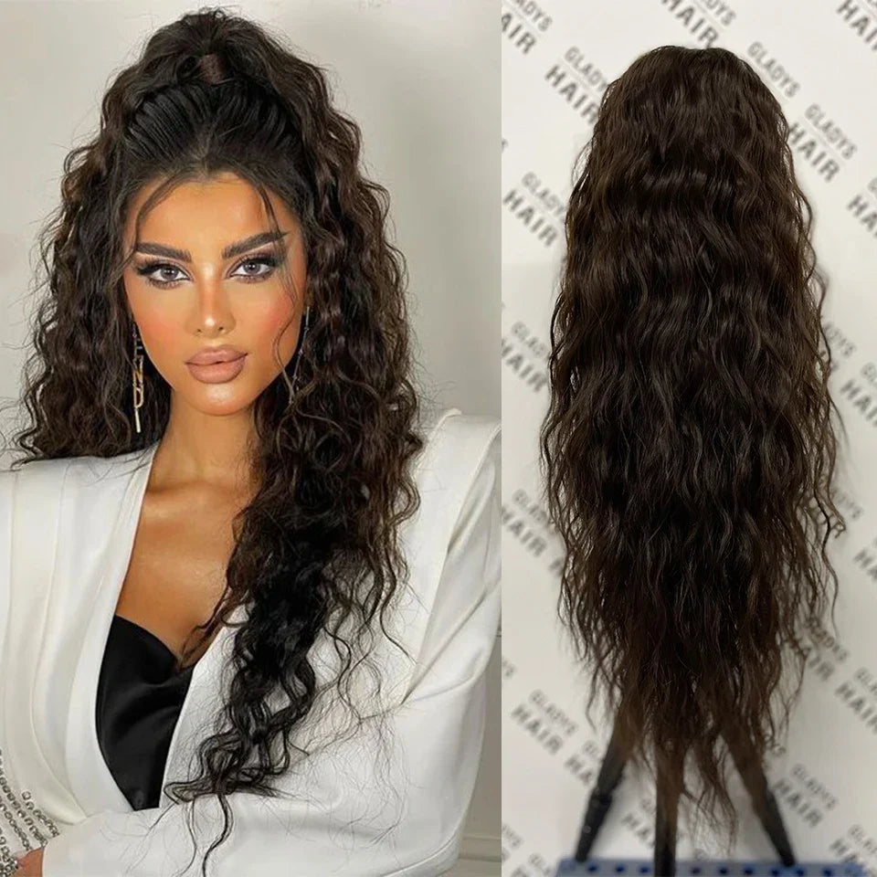 Curly Ponytail Extensions Clip in Synthetic Drawstring Ponytail