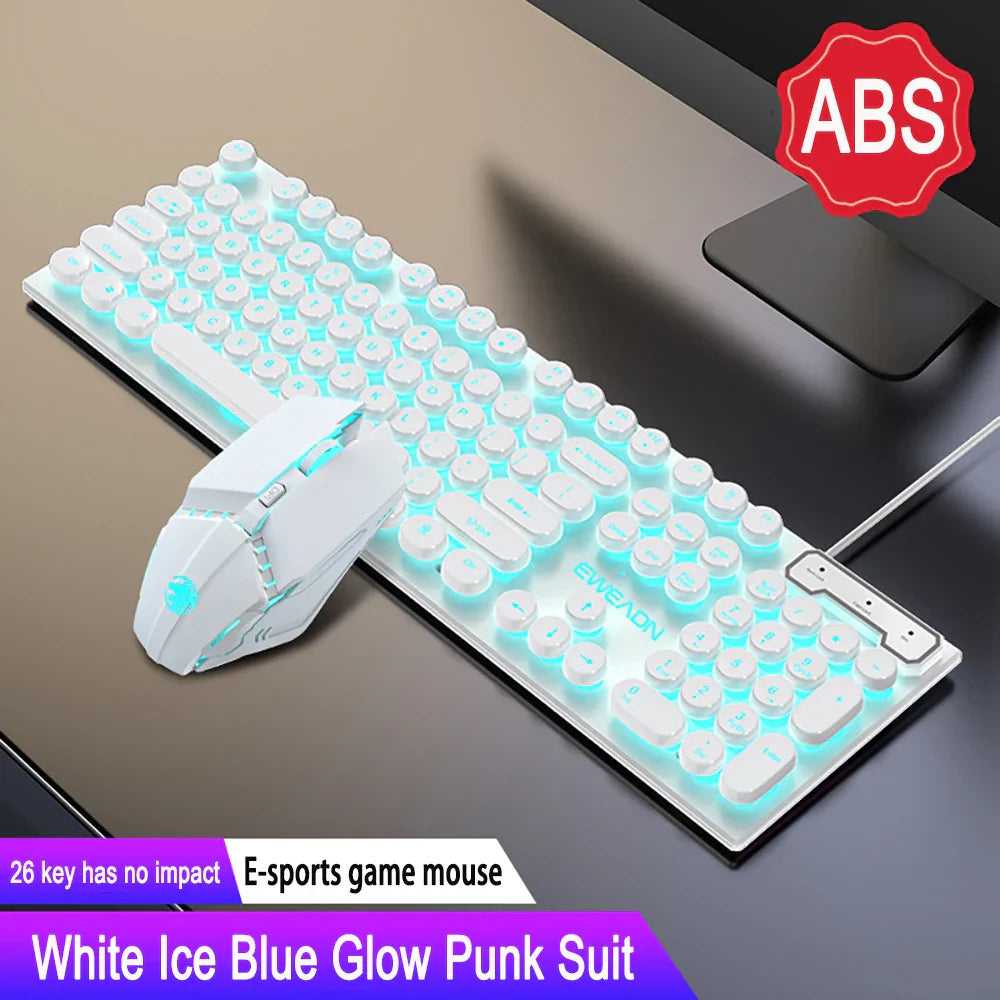 Three-piece Set Punk Gaming Keyboard and Mouse Earphone