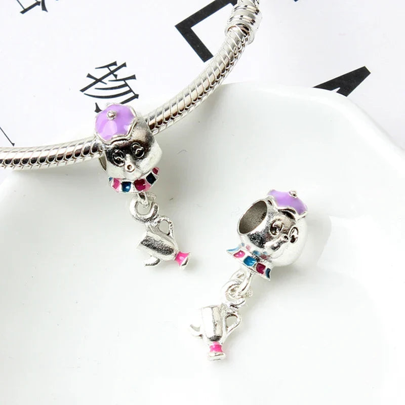 Fit Pandora Beauty and The Beast Charms Bracelet