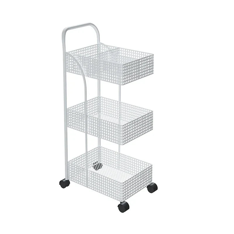 Utility Bathroom Cabinets Trolley Storage Bookcase Metal Basket