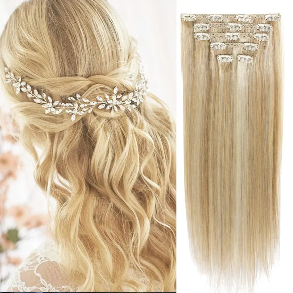 BHF Clip in Hair Extensions Human Hair Straight