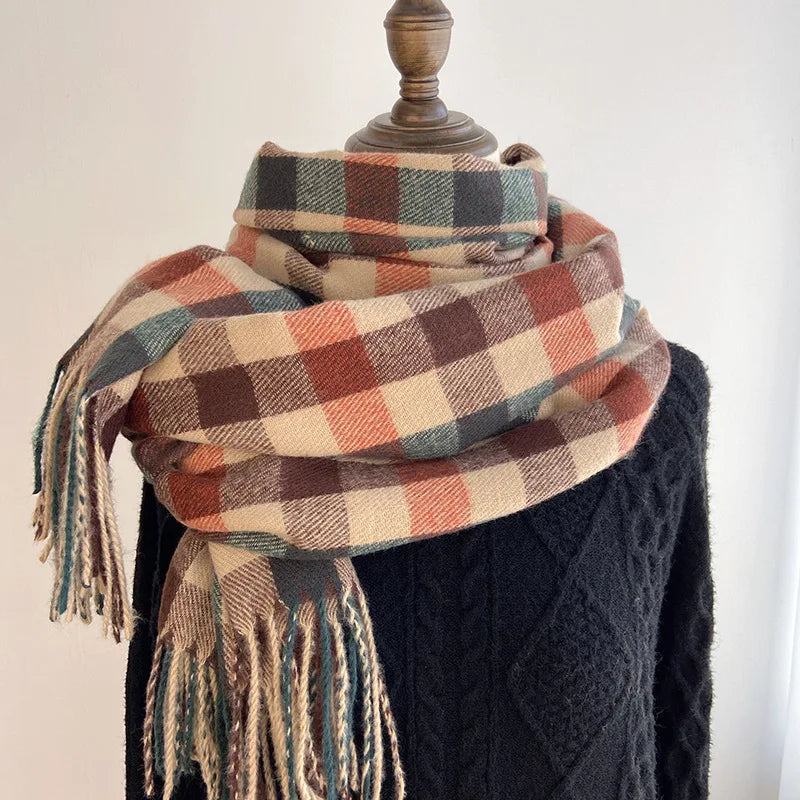 2023 Pamwallymensa Women's Scarf Winter Luxury Brand Tippet
