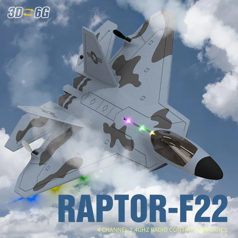 New F22S 2.4G 4CH 3D6G RC Airplane Raptor