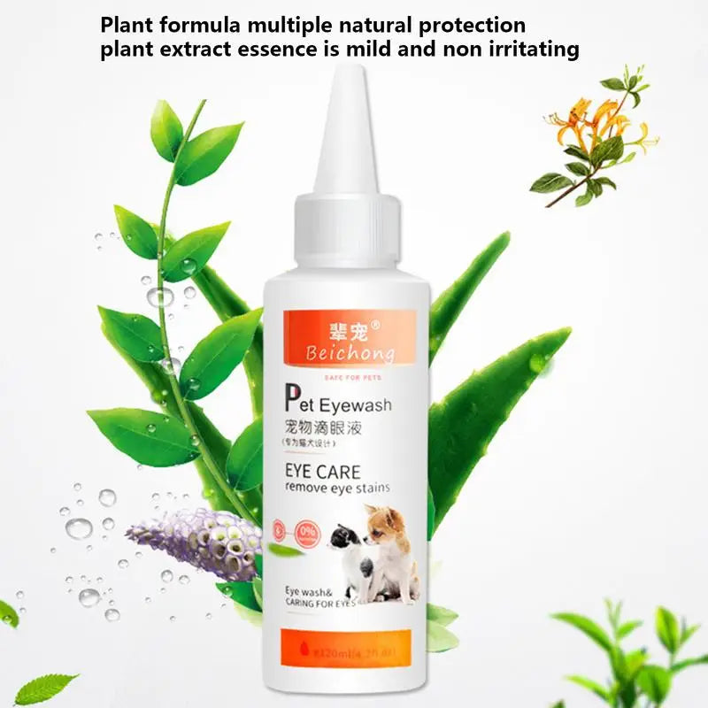 Dog Tear Eye Drops 120ml Pet Eye Drops