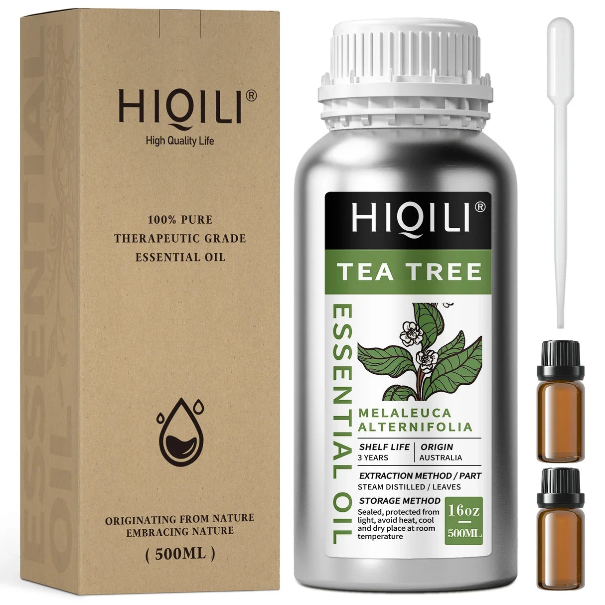 HIQILI 500ML Lemon Essential Oils,100% Pure Nature for Aromatherapy | Used for Diffuser,Humidifier,Massage | Clean and Steriliz