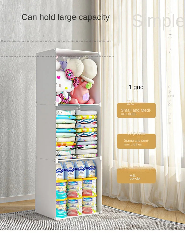 Large Size Clothes Folding Cabinets Splice Storage Toy