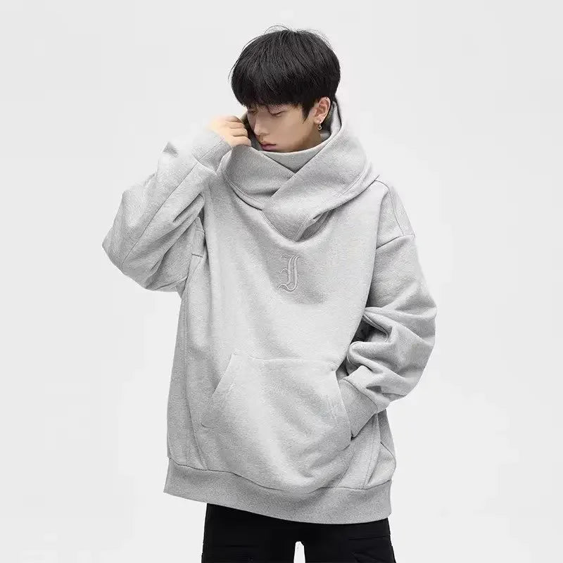 Autumn Ninja Streetwear Turtleneck Hoodies For Men Letter