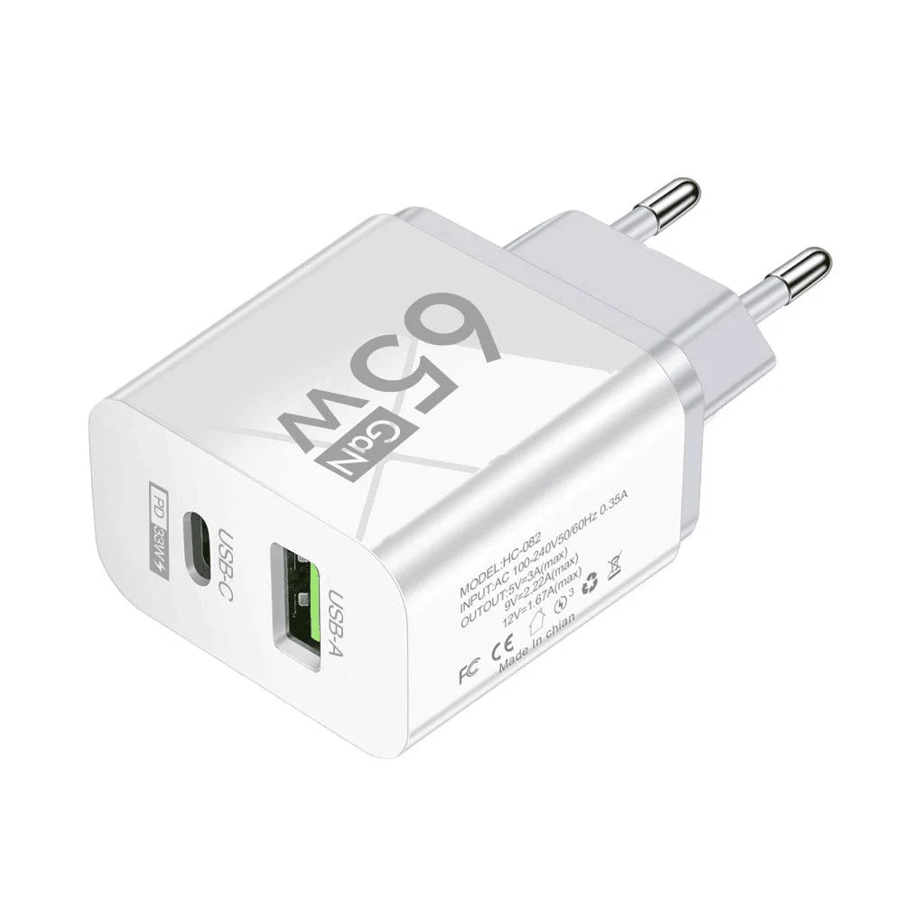 GaN 65W PD USB Type C Charger Mobile