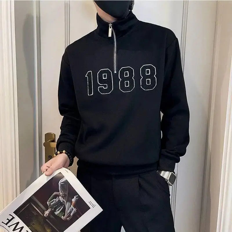 T Shirt for Man Sweatshirts Top White Embroidery