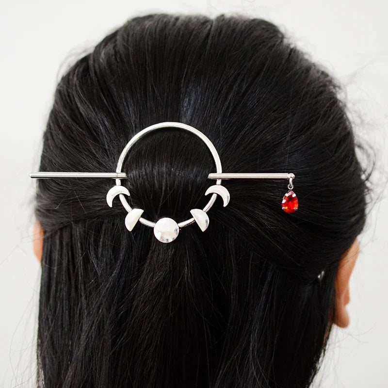 Witch Woodland Goddess Crescent Moon Dragonfly Hairstick Fairy