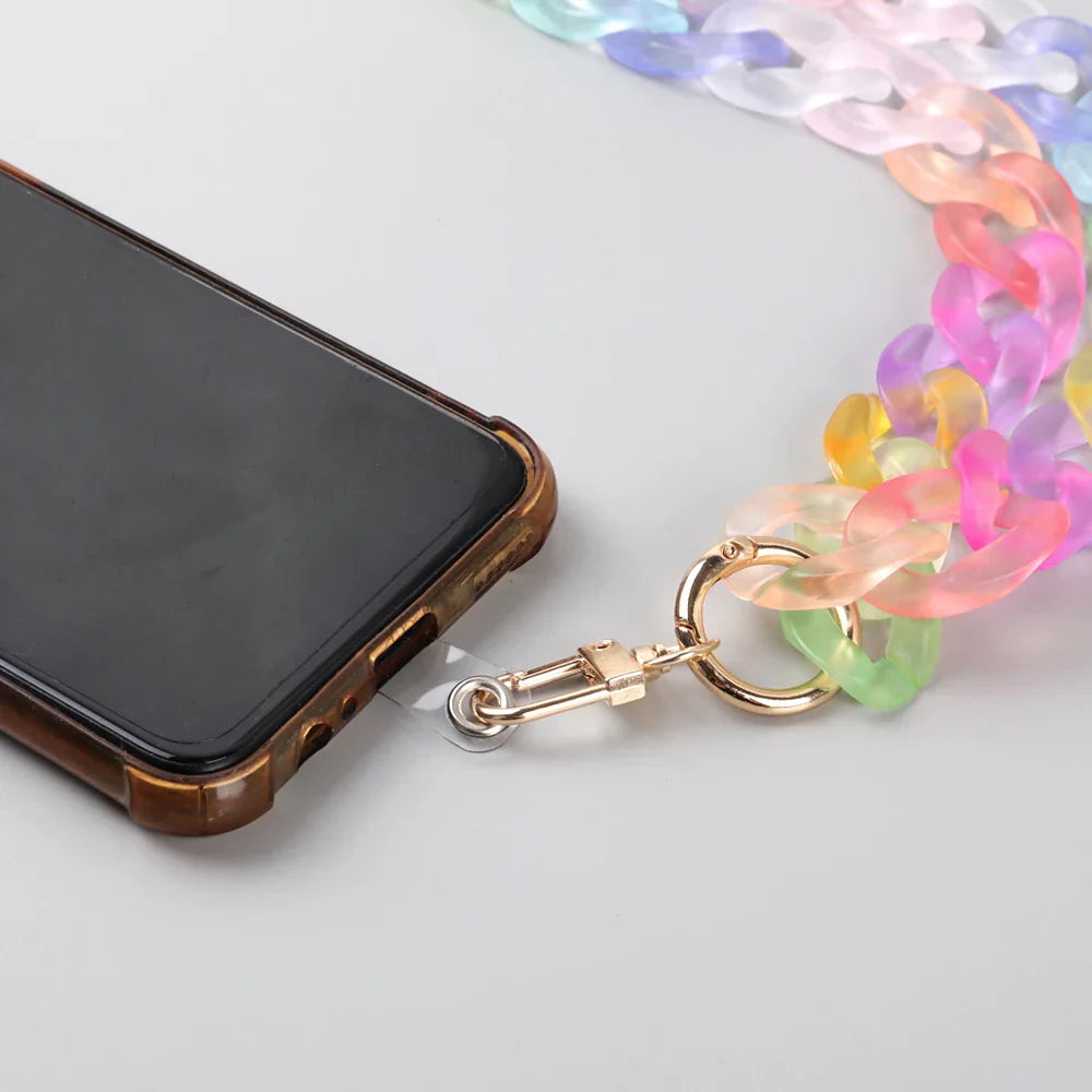 FishSheep 12 Colors Frosted Acrylic Chain Crossbody Phone